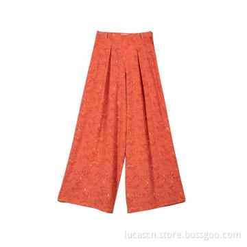 Women High Waist Casual Wide Leg Long Palazzo Pants Trousers